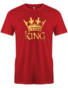 king-und-Queen-Krone-couple-partner-Herren-t-Shirt-rot