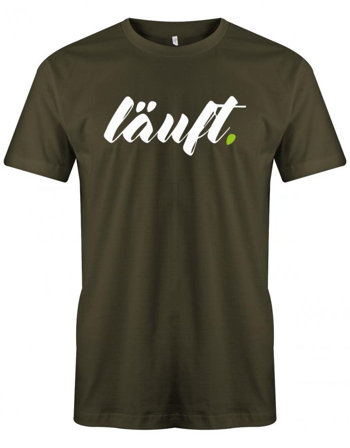Läuft - Fun Sprüche - Herren T-Shirt myShirtStore Army