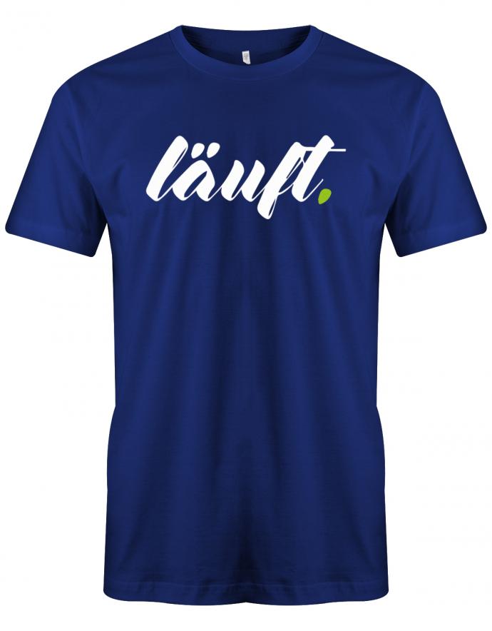 Läuft - Fun Sprüche - Herren T-Shirt myShirtStore Royalblau