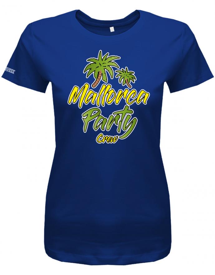 mallorca-party-crew-palmen-damen-shirt-royalblau