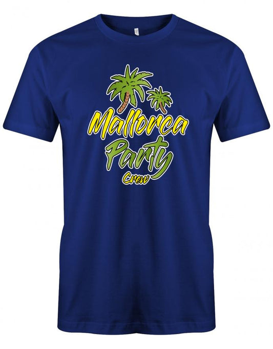 mallorca-party-crew-palmen-herren-shirt-royalblau