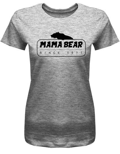 mama-Bear-Since-Wunschjahr-Damen-mama-Shirt-Grau