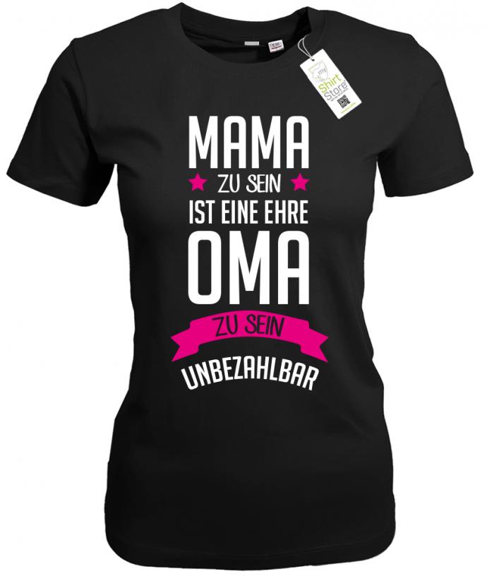 mama-zu-sein-ist-eine-ehre-oma-unbezhalbar-damen-schwarz