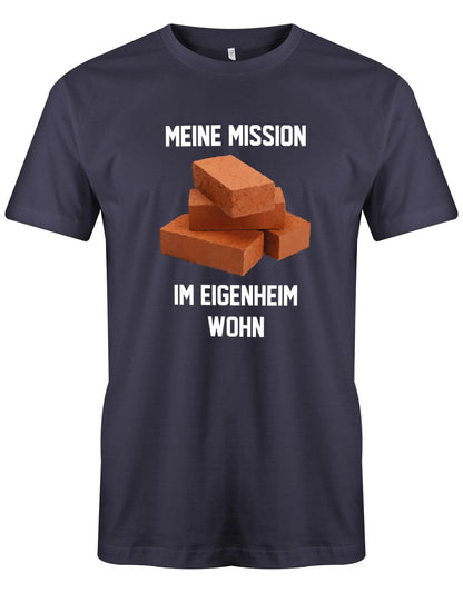 meine-mission-im-eigenheim-wohn-herren-Handwerker-Shirt-Bauherr-Herren-Navy
