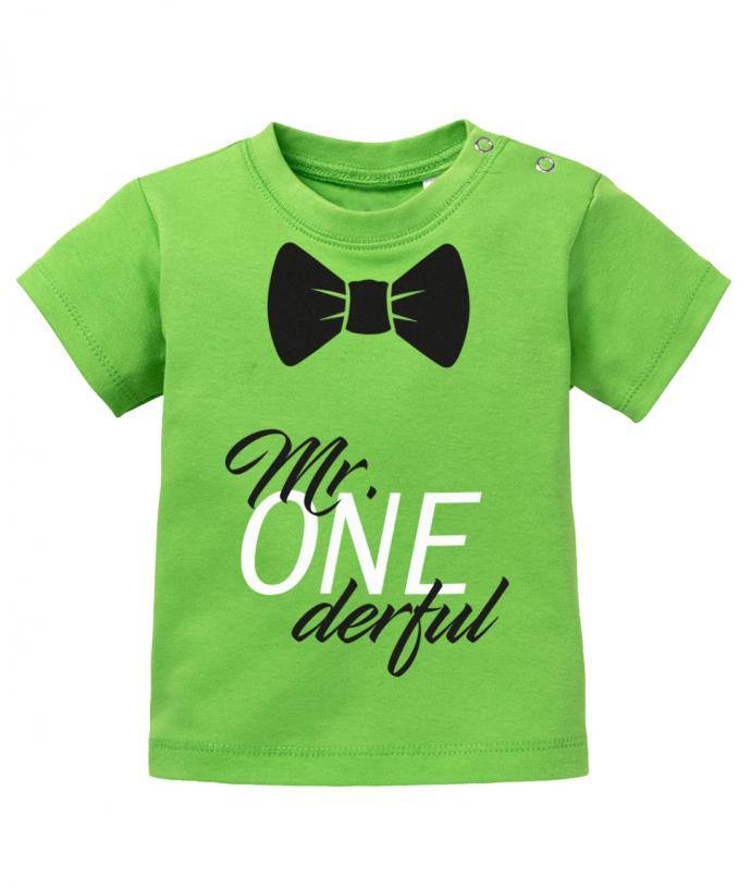mr-one-derful-baby-Shirt-Gruen