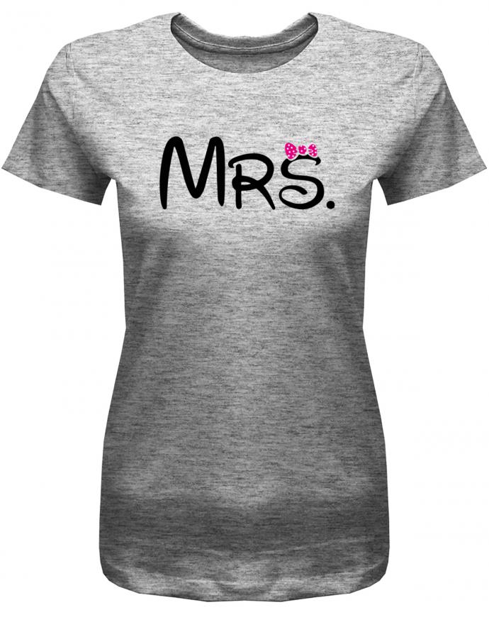 mr-und-mrs-Partner-Couple-t-Shirt-Damen-Grau