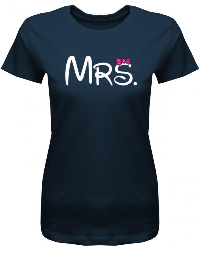 mr-und-mrs-Partner-Couple-t-Shirt-Damen-Navy