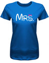 mr-und-mrs-Partner-Couple-t-Shirt-Damen-Royalblau