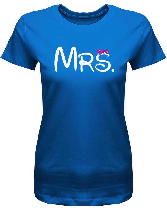 mr-und-mrs-Partner-Couple-t-Shirt-Damen-Royalblau