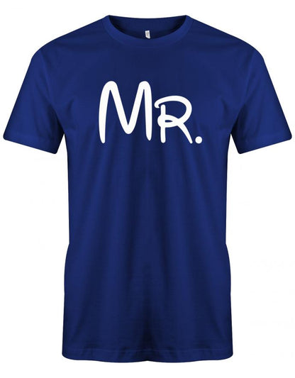 mr-und-mrs-Partner-Couple-t-Shirt-Herren-Royalblau