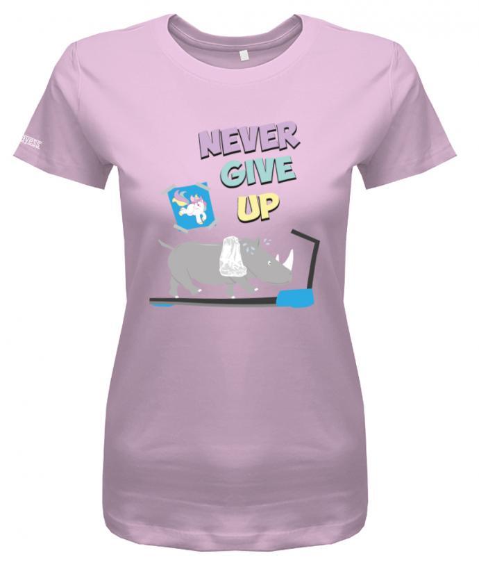 never-give-up-damen-shirt-rosa