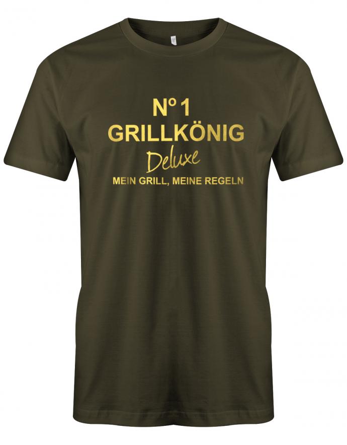 no1-Grillk-nig-Deluxe-Mein-Grill-meine-Regeln-Herren-Shirt-Army