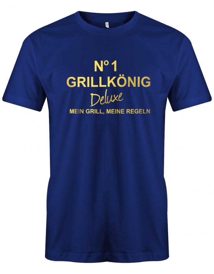 no1-Grillk-nig-Deluxe-Mein-Grill-meine-Regeln-Herren-Shirt-Royalblau
