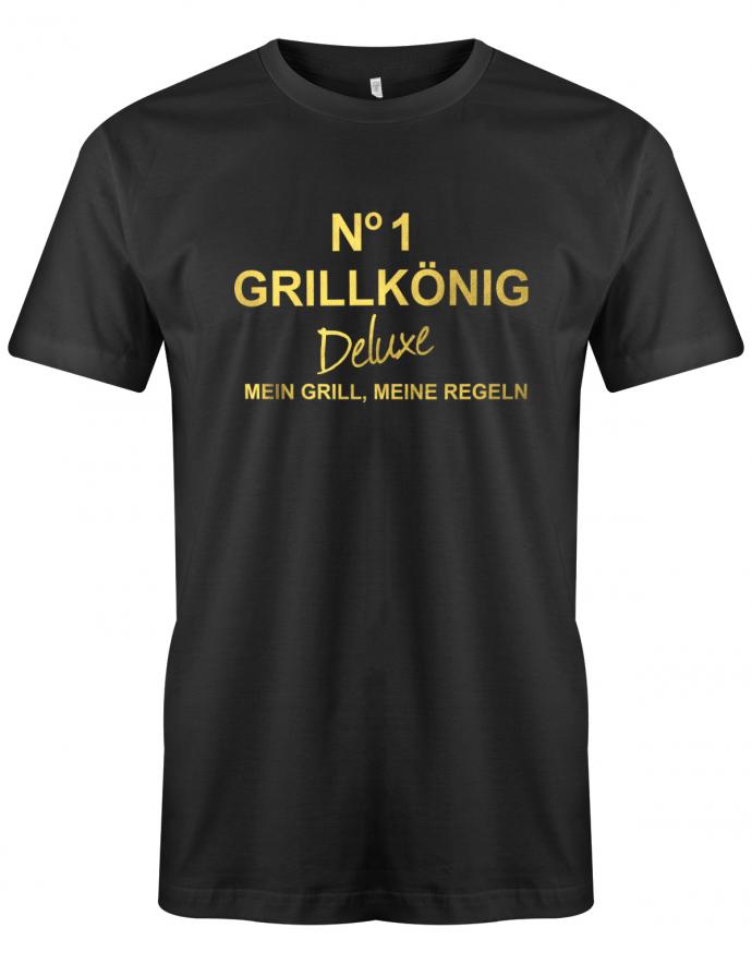 no1-Grillk-nig-Deluxe-Mein-Grill-meine-Regeln-Herren-Shirt-Schwarz
