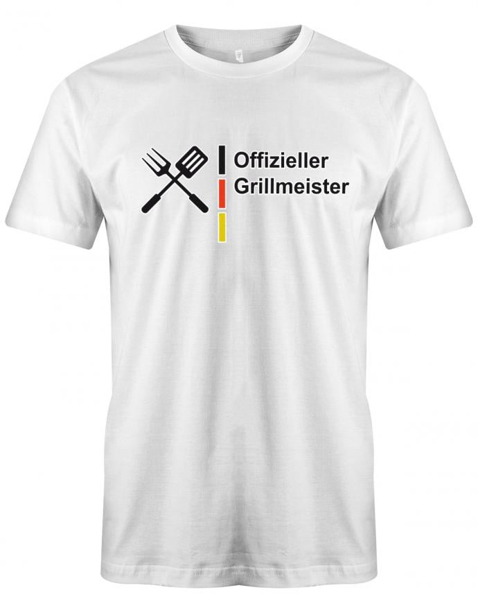 offizieller-grillmeister-Herren-Shirt-Weiss