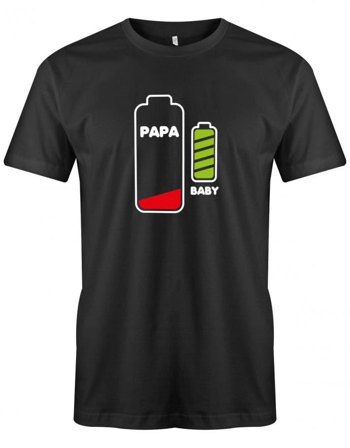 papa-akku-leer-baby-voll-herren-shirt-schwarz