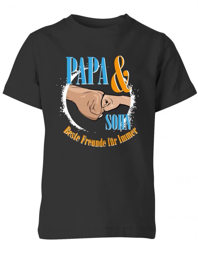 papa-und-sohn-beste-freunde-f-rs-leben-kinder-shirt-schwarz