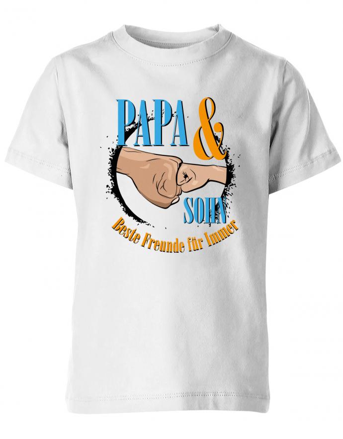 papa-und-sohn-beste-freunde-f-rs-leben-kinder-shirt-weiss