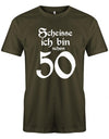 Lustiges T-Shirt zum 50. Geburtstag für den Mann Bedruckt mit Scheisse ich bin schon 50. Army