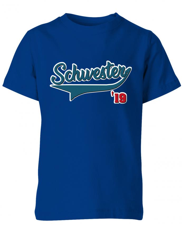 schwester-19-kinder-shirt-royalblau