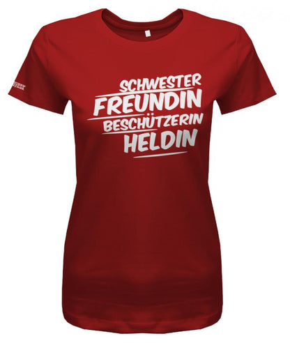schwester-freundin-heldin-damen-shirt-rot