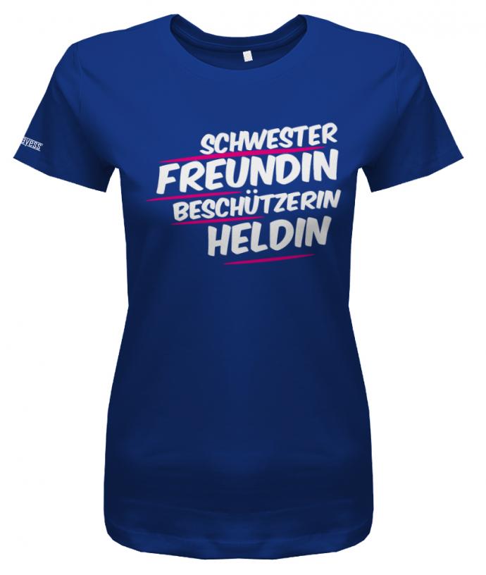 schwester-freundin-heldin-damen-shirt-royalblau