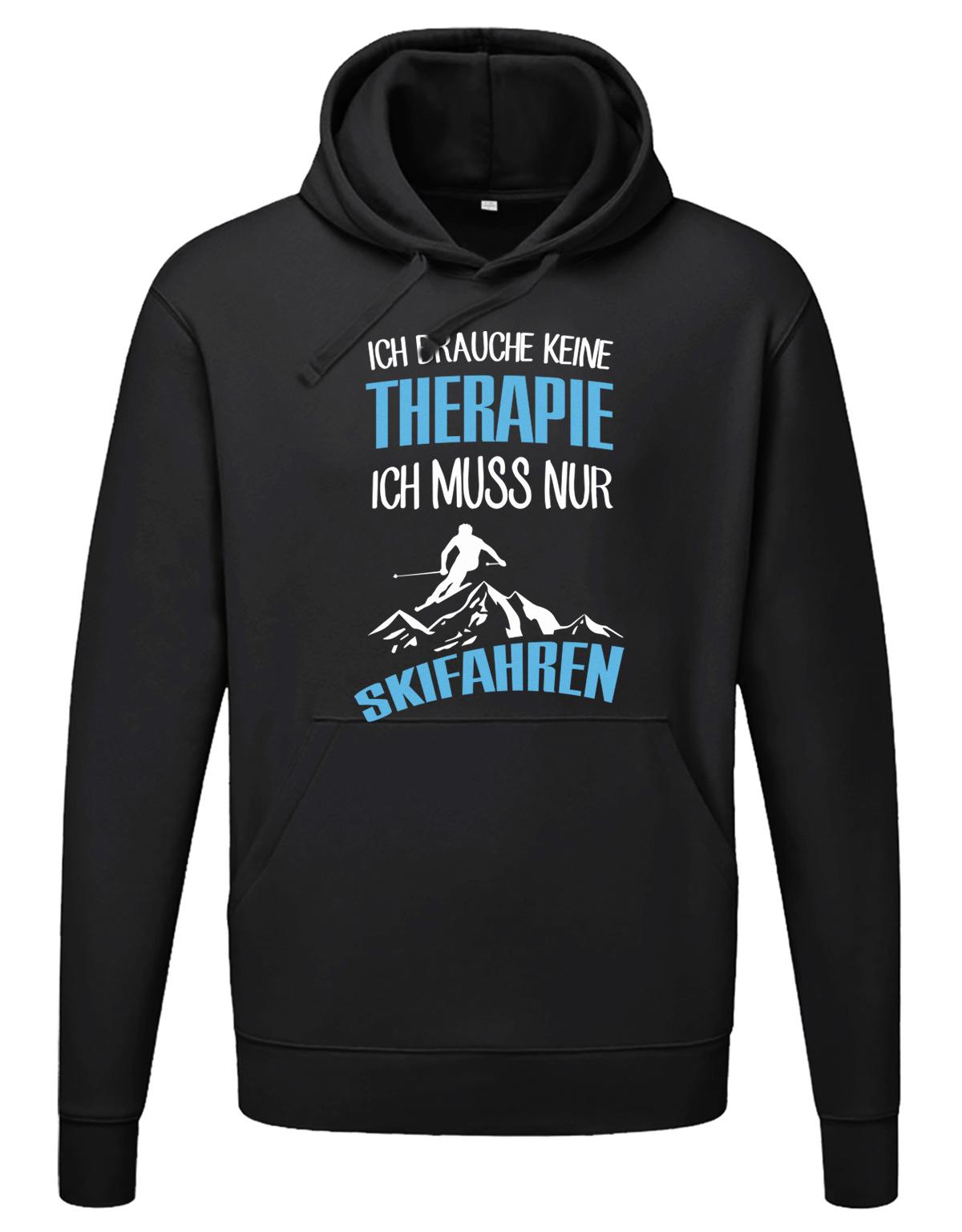 skifahrer-brauche-keine-therapie-skifahren-herren-hoodie-schwarz