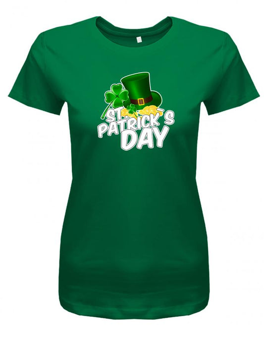 st-patrick-day-zylinder-klee-damen-shirt