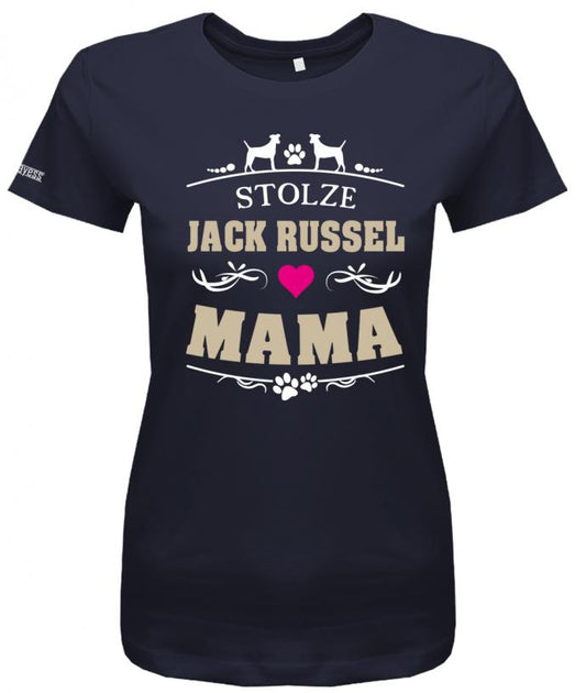 stolze-jack-russel-mama-damen-shirt-navy