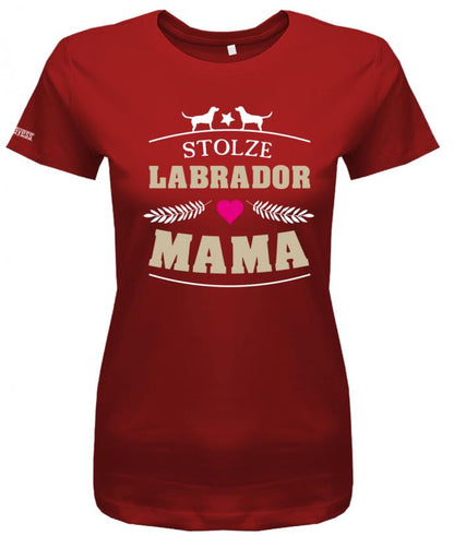 stolze-labrador-mama-damen-shirt-rot