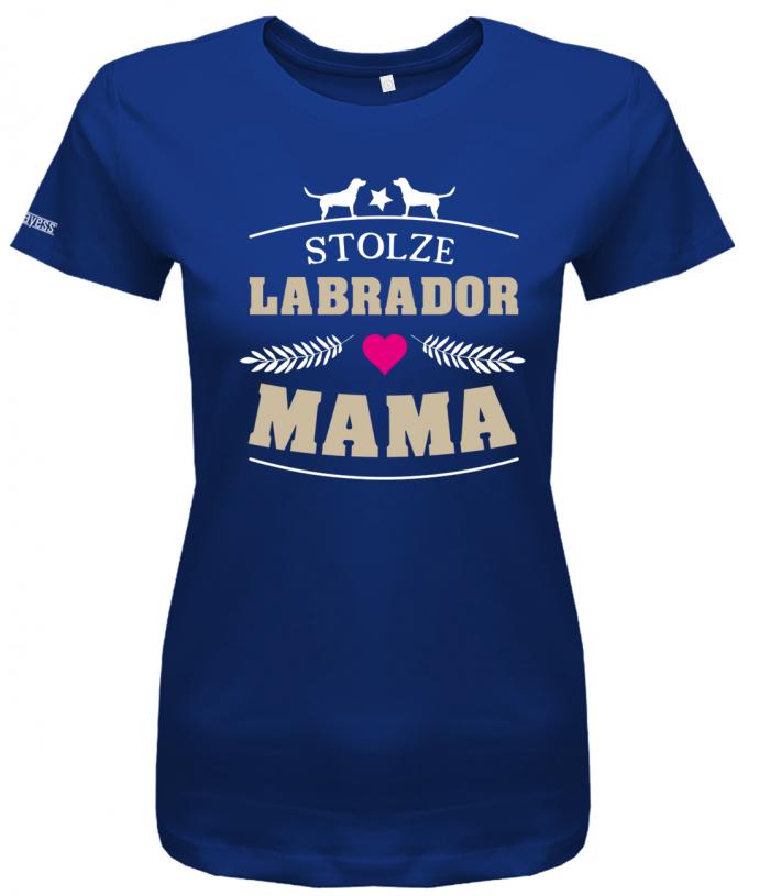 stolze-labrador-mama-damen-shirt-royalblau