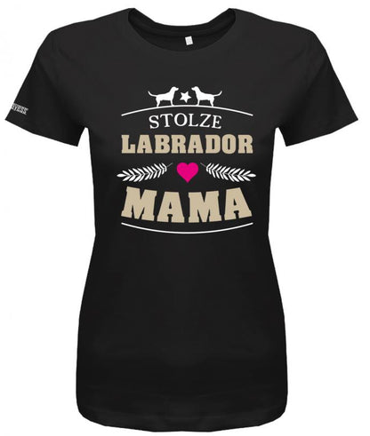 stolze-labrador-mama-damen-shirt-schwarz