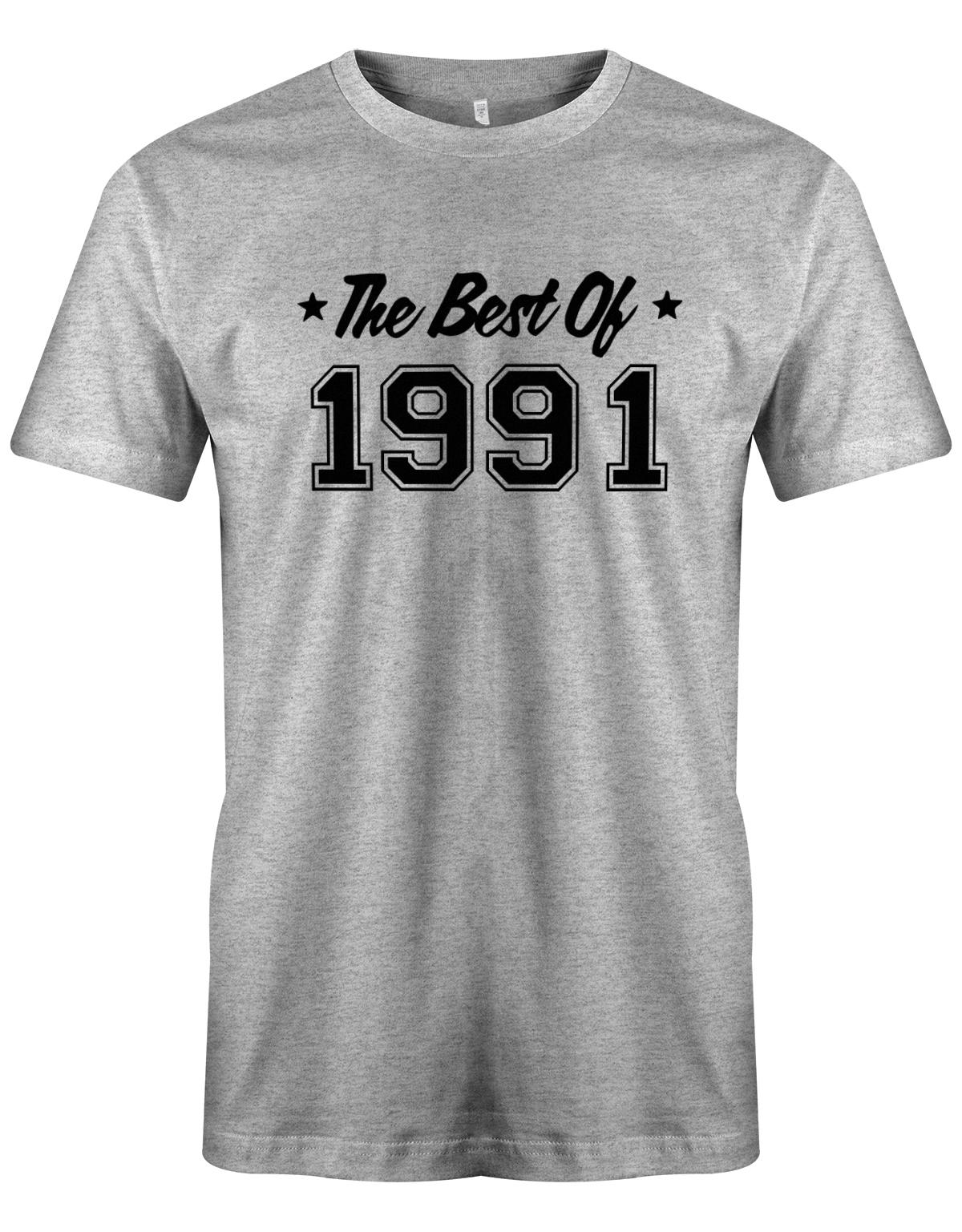 the-best-of-1991-geburtstag-herren-shirt-grau