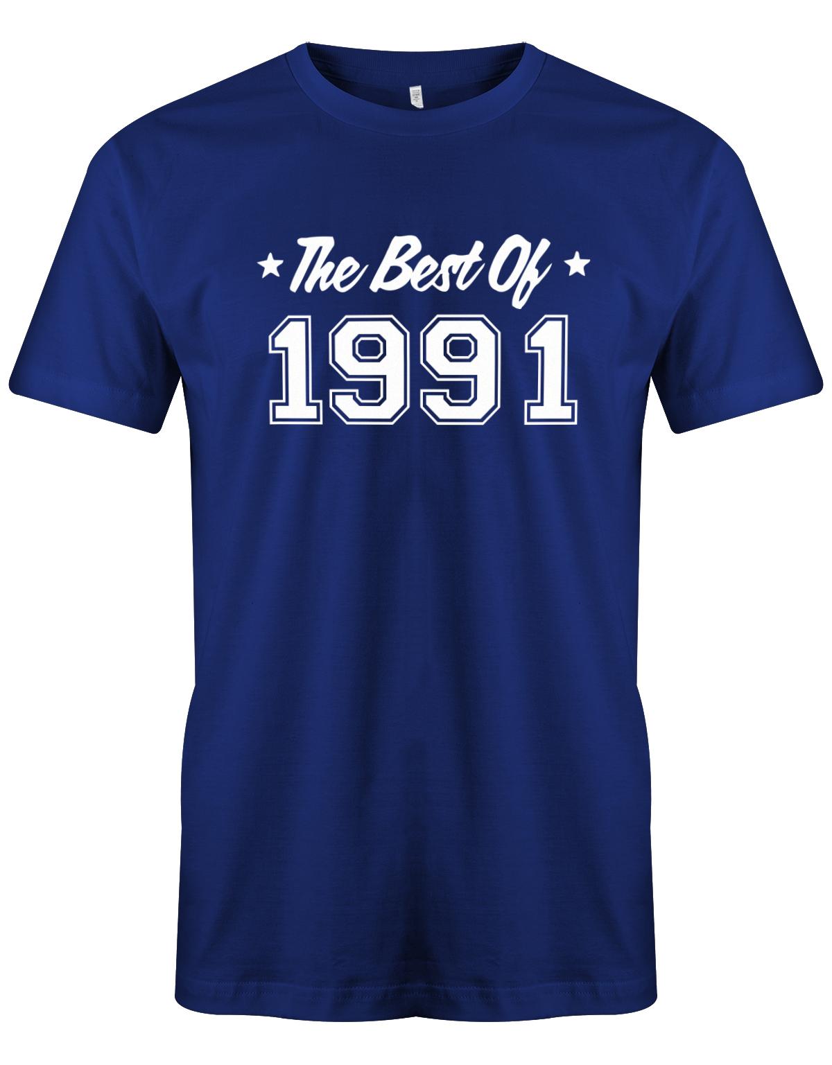 the-best-of-1991-geburtstag-herren-shirt-royalblau