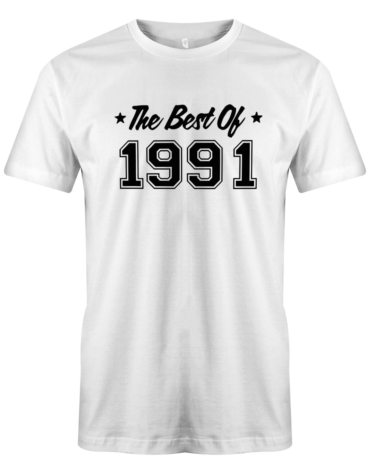 the-best-of-1991-geburtstag-herren-shirt-weiss