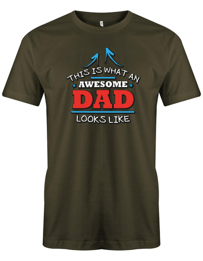 this-is-what-an-awseome-Dad-looks-like-Herren-papa-Shirt-Army