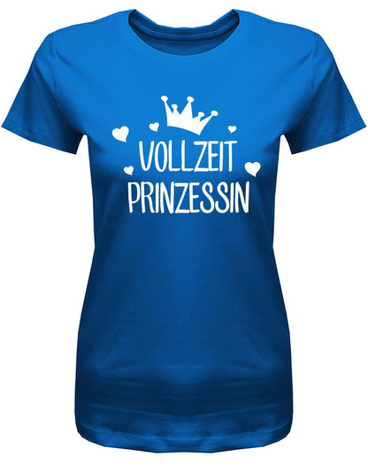 vollzeit-prinzessin-sprueche-damen-shirt-royalblau