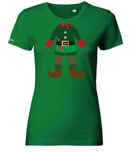 weihnachtself-mini-damen-shirt-gruen