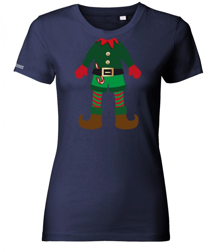 weihnachtself-mini-damen-shirt-navy