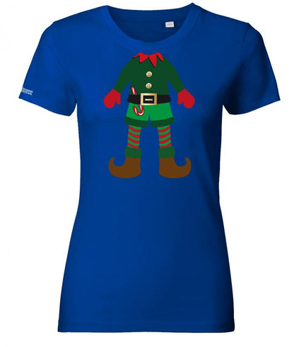weihnachtself-mini-damen-shirt-royalblau