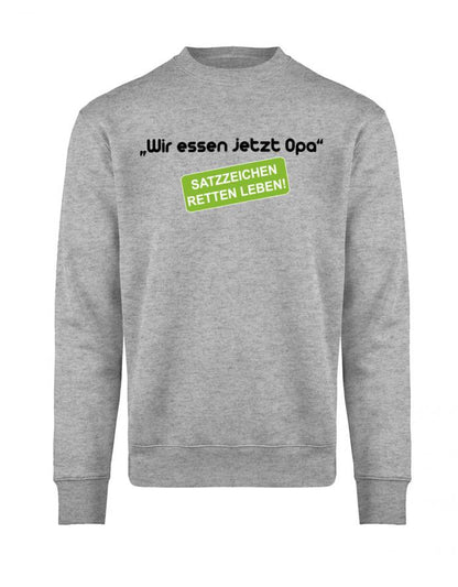 wir-essen-jetzt-opa-satzzeichen-retten-leben-herren-pullover-grau