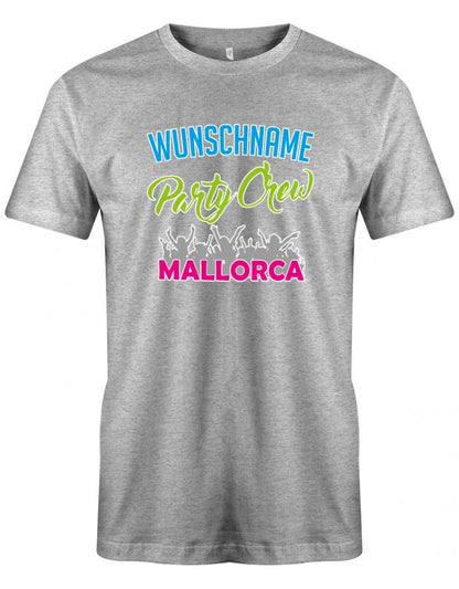 wunschname-party-crew-mallorca-herren-shirt-grau