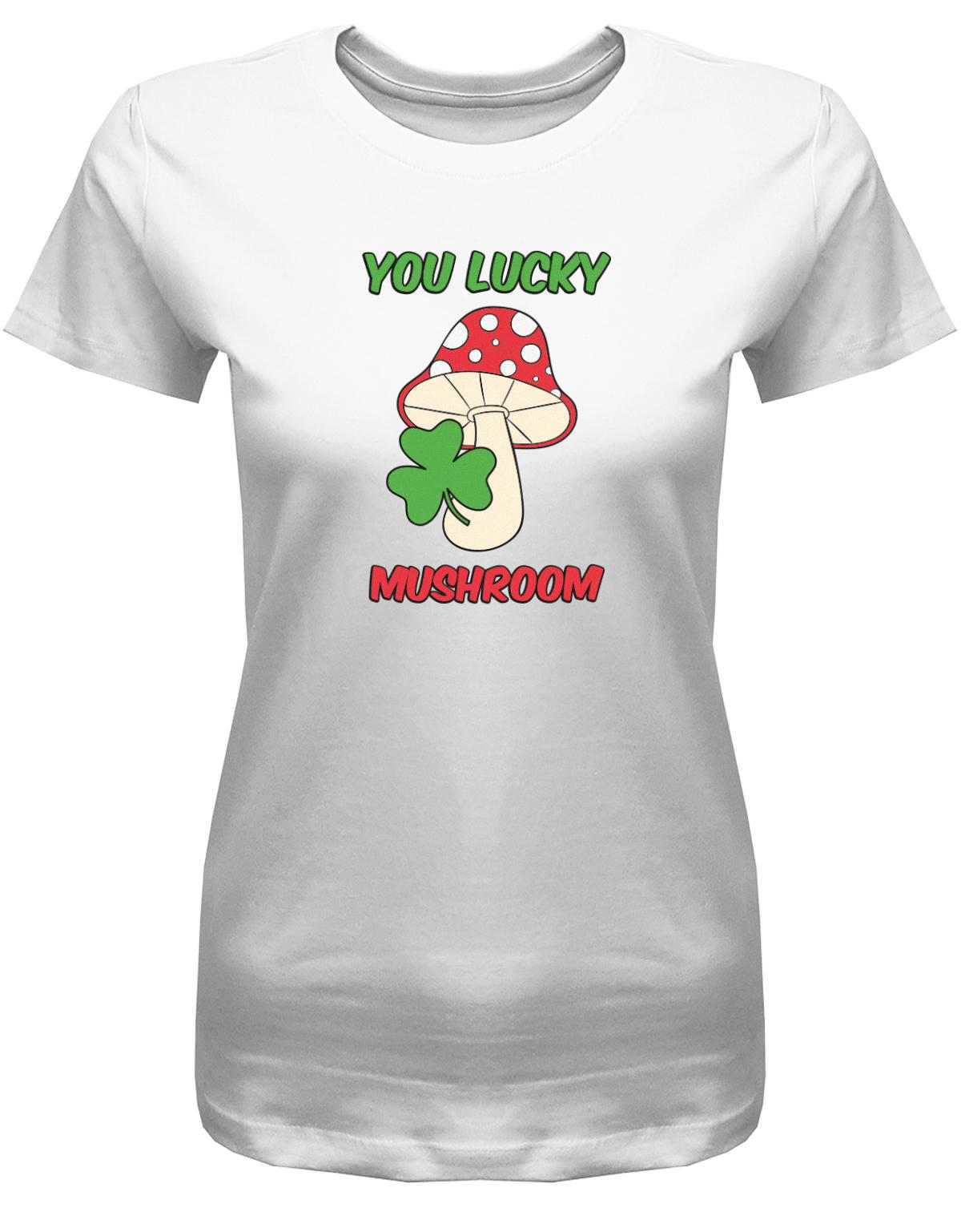 you-lucky-mushroom-Damen-Shirt-Weiss