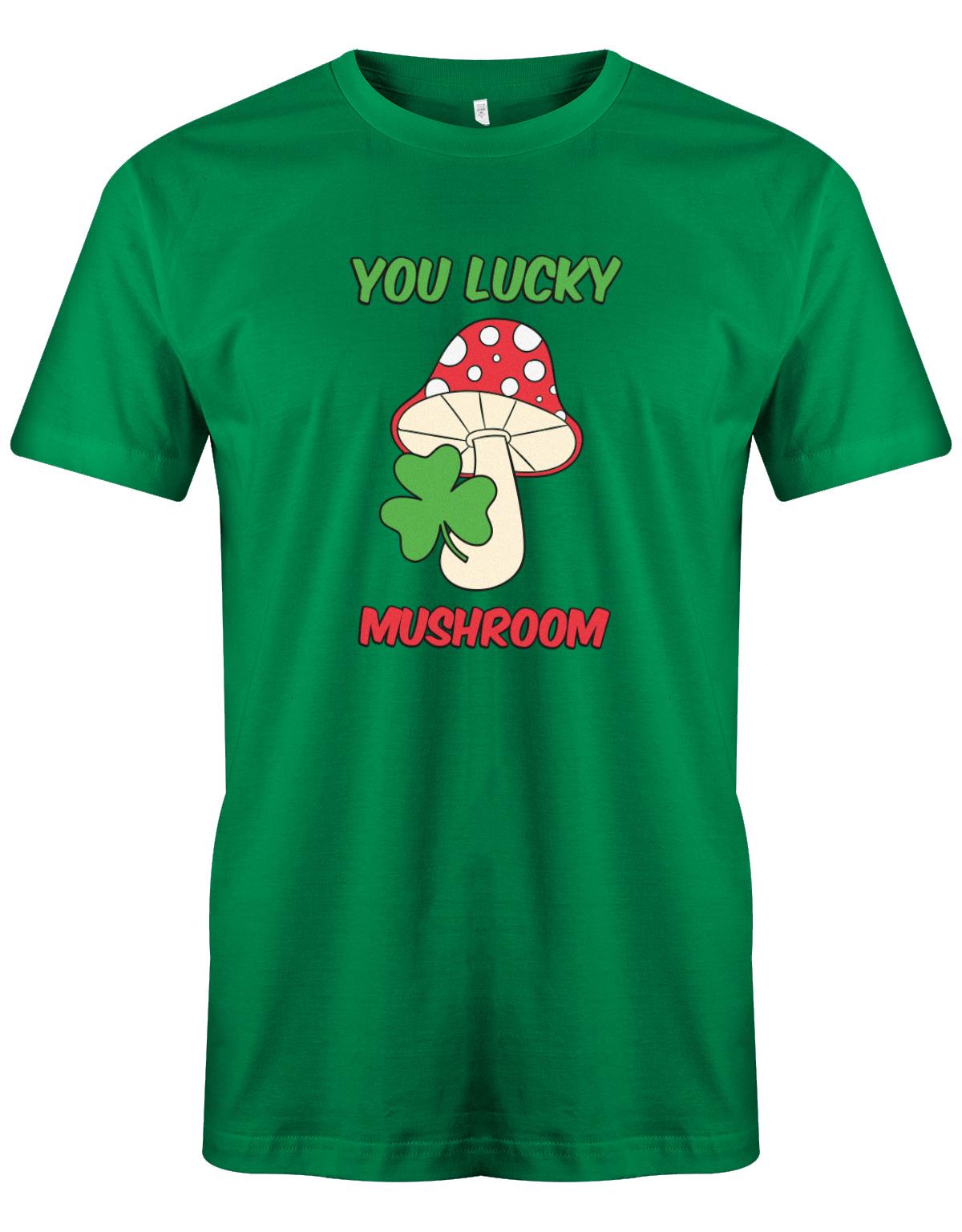 you-lucky-mushroom-Herren-Shirt-Gr-n