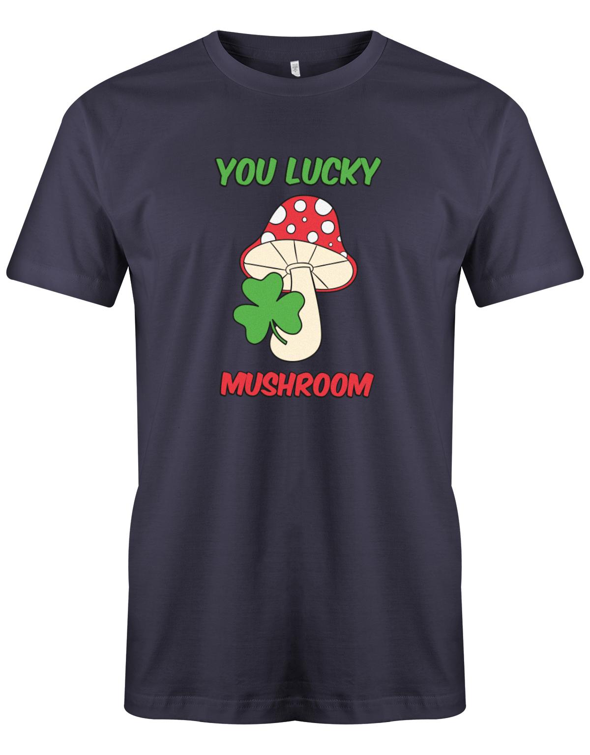 you-lucky-mushroom-Herren-Shirt-Navy