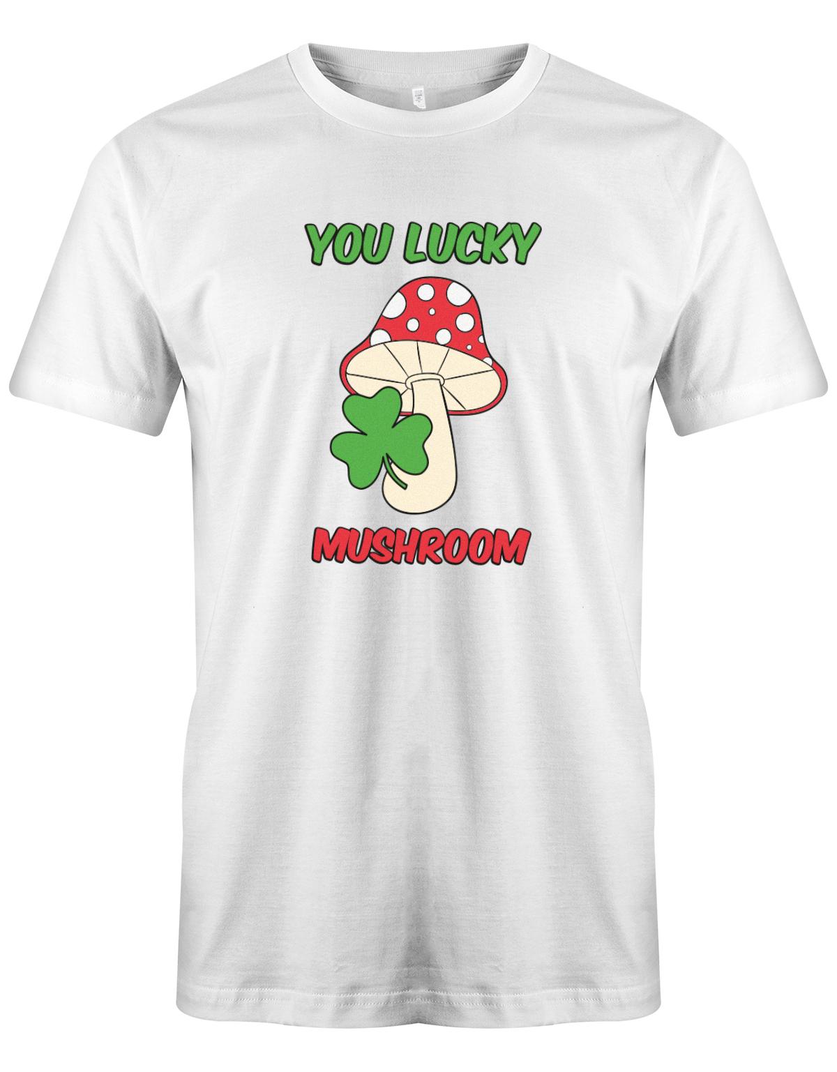 you-lucky-mushroom-Herren-Shirt-Weiss